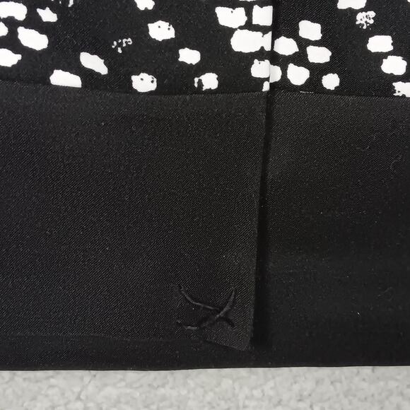 Mario Serrani Italy Dress Size 10 Black and White Abstract Print Sleeveless - Picture 7 of 9